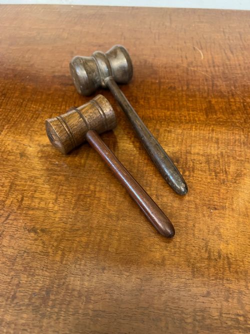 Two wooden gavels 