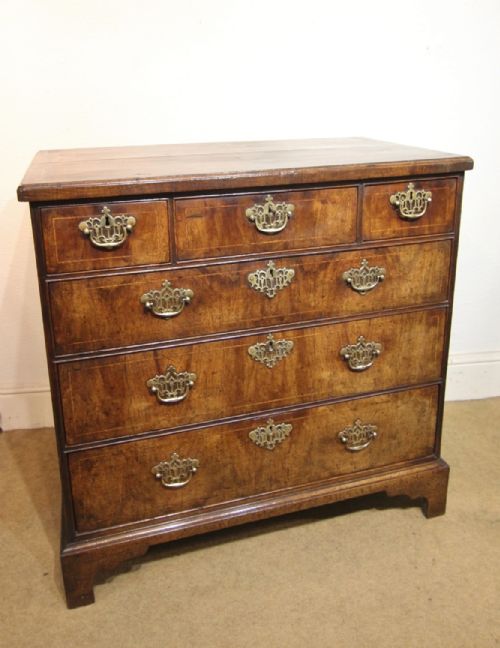 A Fine Early 18th Century Figured Walnut Chest of Drawers
