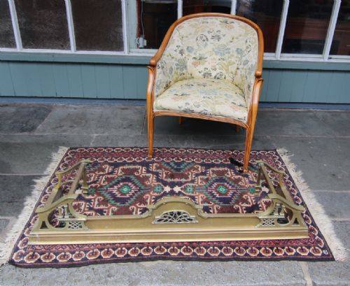 ART NOUVEAU BRASS FIRESIDE FENDER - ADDITIONAL PHOTO 5
