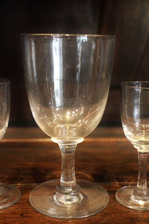 A COLLECTION OF 5 19TH CENTURY HAND BLOWN GLASSES - ADDITIONAL PHOTO 2