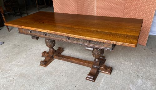 Oak Refectory Dining Table Seats Eight