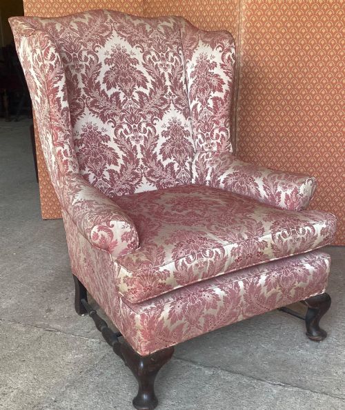 Wing Back Upholstered Armchair