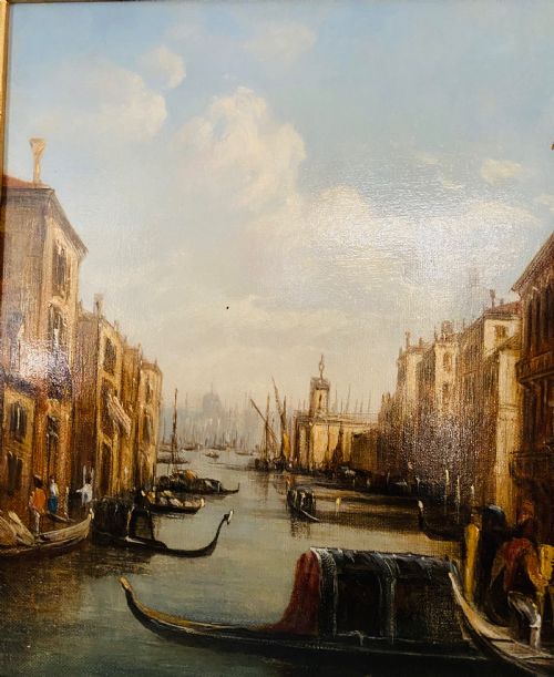 fig 1. Francis Moltino (1818-1874) A Venetian Scene. Oil on Canvas.