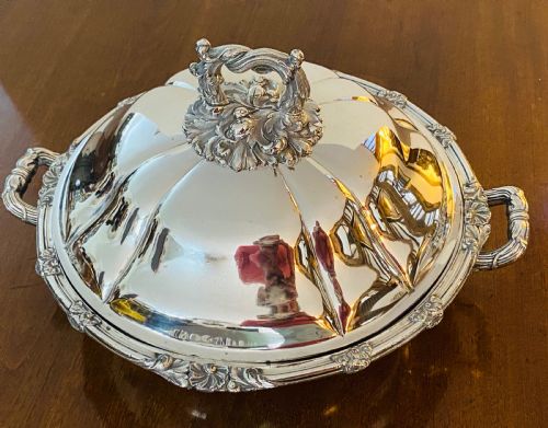 Silver Plated Warming Dish. 19th Century