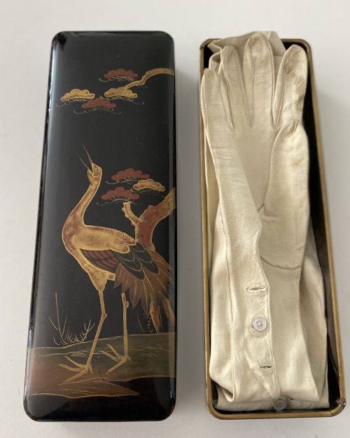 Papier Maché Glove Box Circa 1900