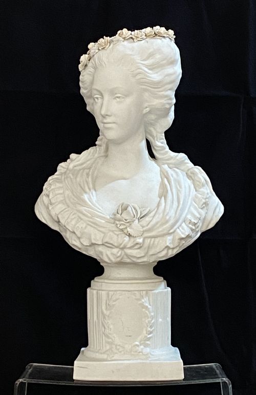 French Sevres Bisque Bust of Marie-antoinette. 19th Century