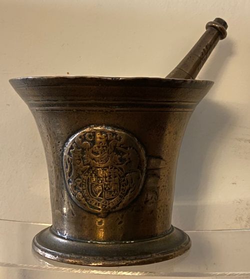 Charles II Gunmetal Pestle and Mortar