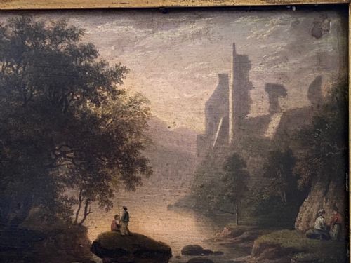 fig 1. Oil on Board of Roslin Castle Circa 1850