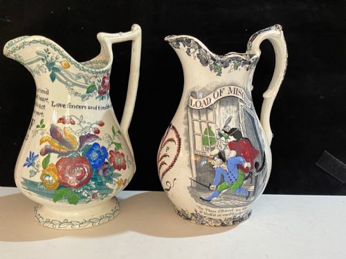 Pair of Staffordshire Jugs Mid 19th Century