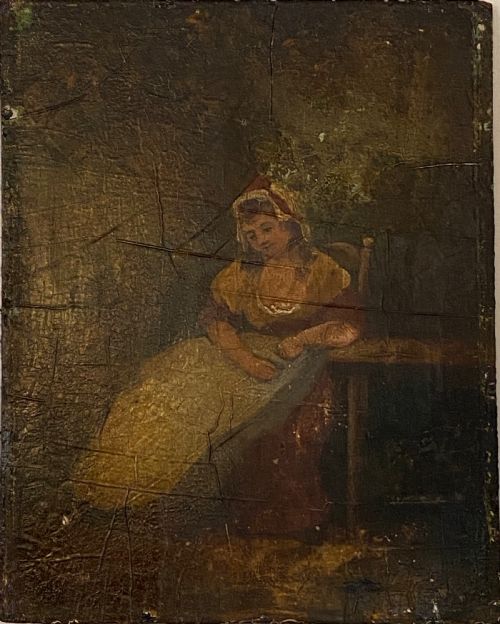 18th Century Oil on Oak Panel