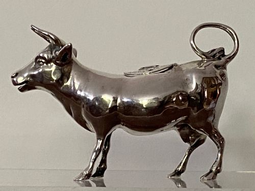 German Silver Miniature Cow Creamer