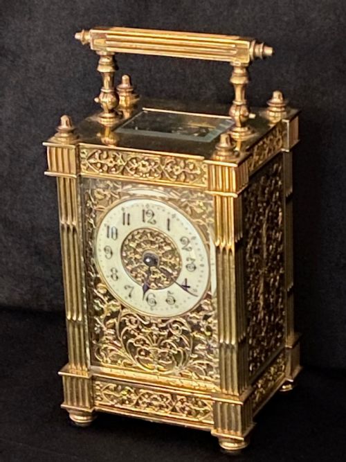 Carriage Clock, Late 19th Century Eight Day 
Movement
