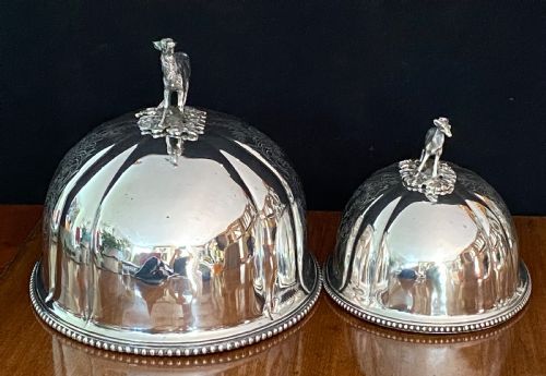 fig 1. Pair of Silver Plated Meat Covers with Provenance