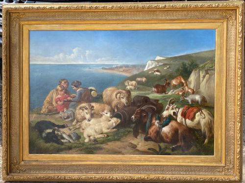 Oil on Canvas After Sir Edward Landseer Ra (1802-1873) "Time of Peace"