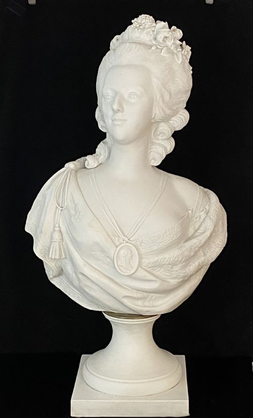 Parian Bust of Marie Antoinette of Very Large Proportion, Ca 1910.