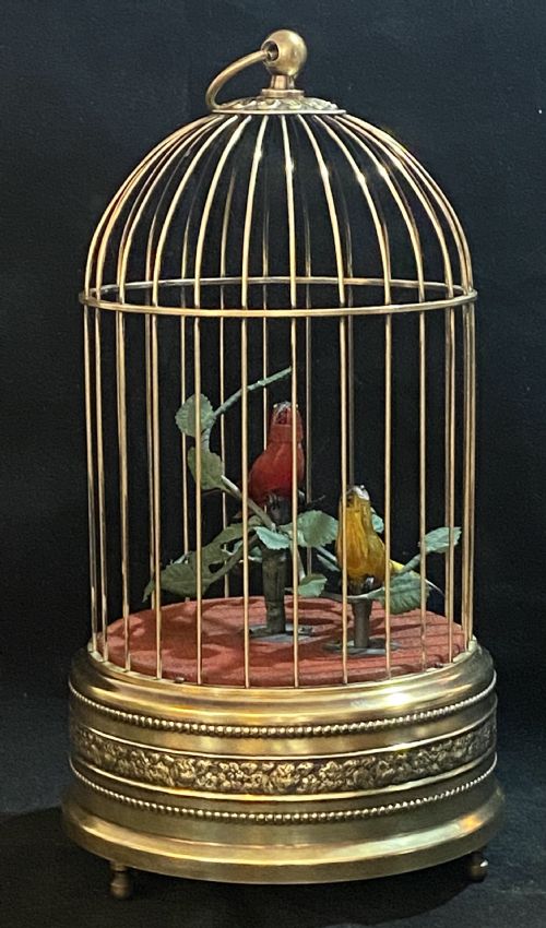 Singing Birds in Brass Cage Automaton by Karl Griesbaum,