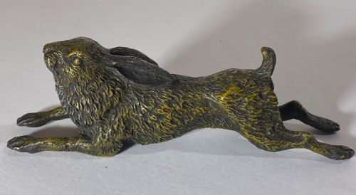Franz Bergman Cold Painted Bronze Hare