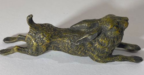 fig 2. Franz Bergman Cold Painted Bronze Hare