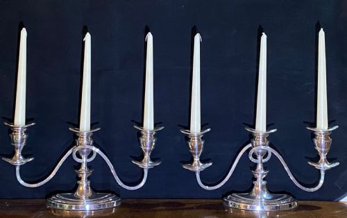 Pair of  Silver Plate Candelabra