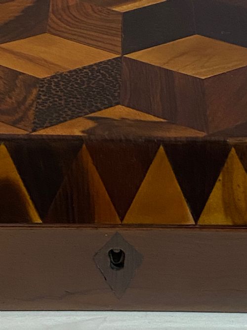 REGENCY PARQUETRY INLAID GAMES BOX - ADDITIONAL PHOTO 5