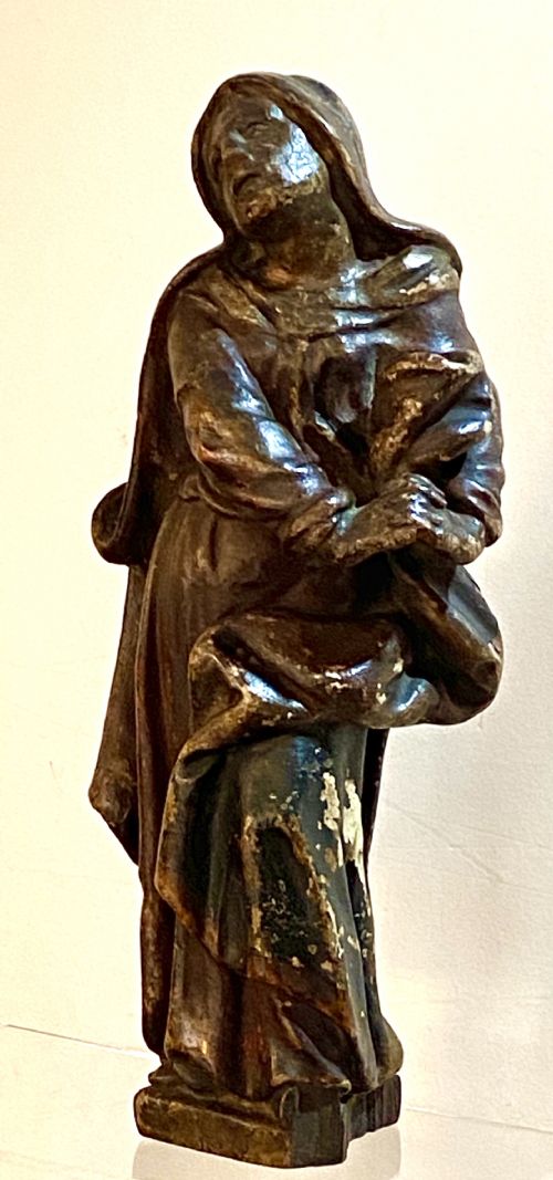 Late 17th Century Carved Religious Statue.