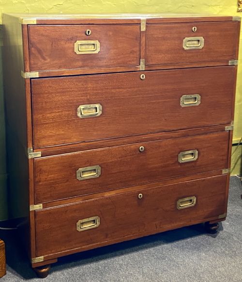 Antique Mahogany Campaign Chest