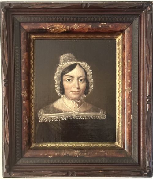 Antique Half Portrait in Decorative Frame