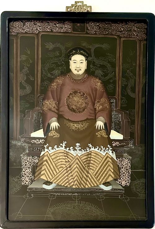 Chinese Ancestral Reverse Painting on Glass