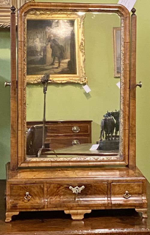 Early 18th Century Walnut Dressing Table Mirror