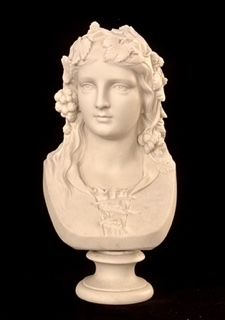 Copeland Parian Bust of "The Hop Queen"