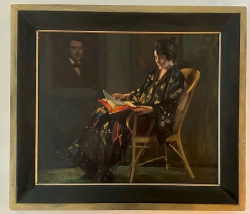 fig 1. Oil on board by John Henry Amschewitz (1882-1942)