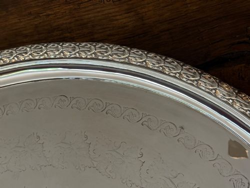 VERY LARGE EDWARDIAN SHEFFIELD SILVER PLATED TRAY - ADDITIONAL PHOTO 5
