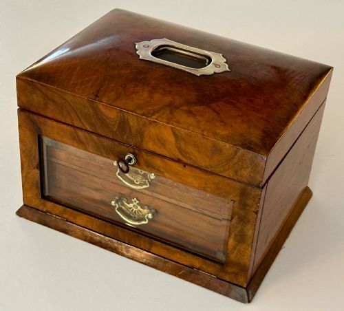 Antique Walnut Jewellery Box