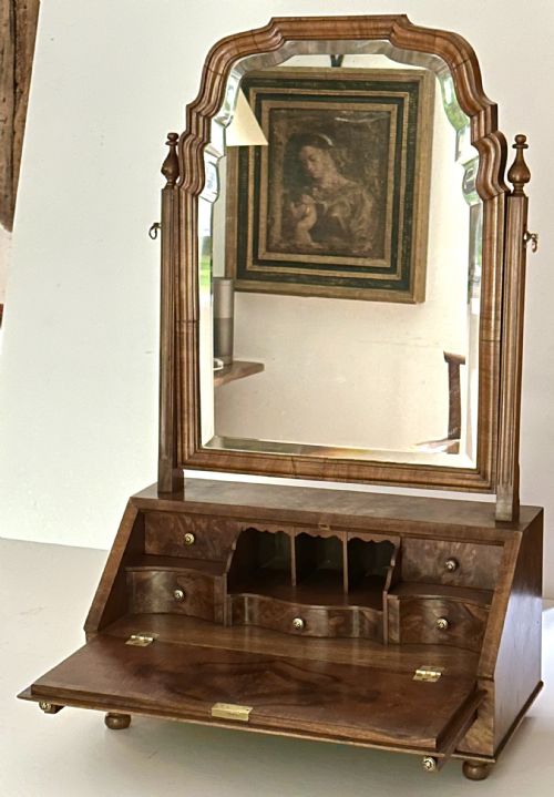 Burr Walnut Dressing Table Mirror