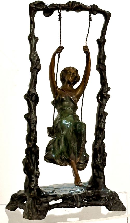 fig 1. Cold Painted Bronze after Louis Auguste Moreau.