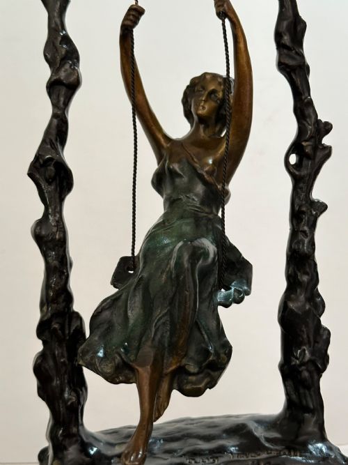 fig 2. Cold Painted Bronze after Louis Auguste Moreau.