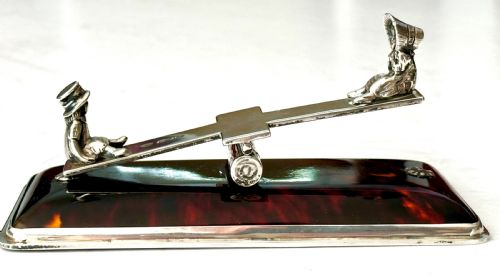 Silver and Tortoiseshell Desk Clip