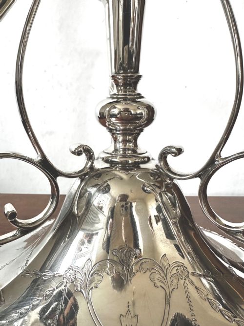 SILVER PLATED EPERGNE OF LARGE PROPORTION - ADDITIONAL PHOTO 4