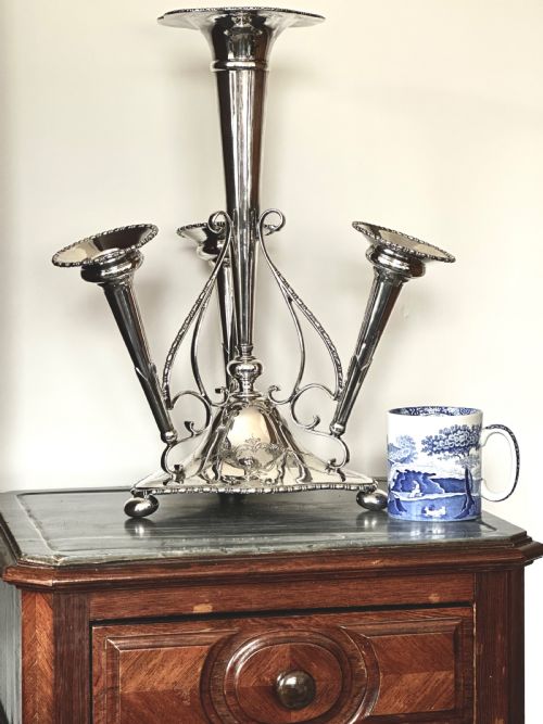 SILVER PLATED EPERGNE OF LARGE PROPORTION - ADDITIONAL PHOTO 13