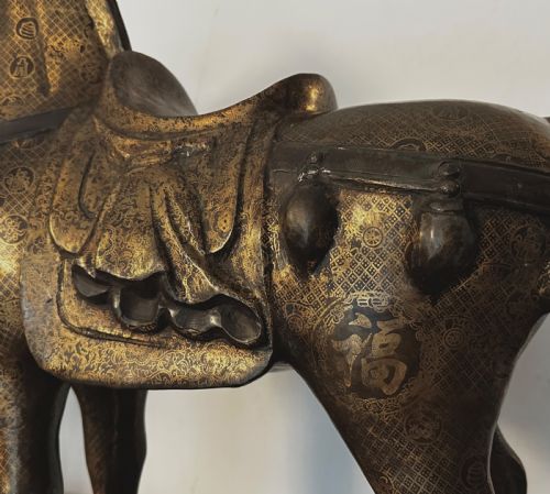 PAIR OF LARGE CHINESE BRONZE HORSES - ADDITIONAL PHOTO 5