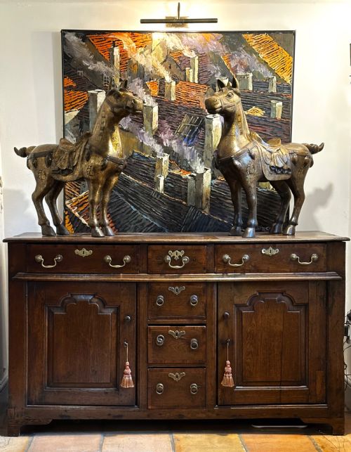 PAIR OF LARGE CHINESE BRONZE HORSES - ADDITIONAL PHOTO 13