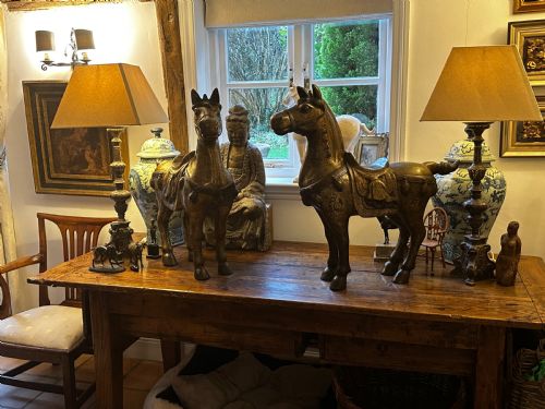 PAIR OF LARGE CHINESE BRONZE HORSES - ADDITIONAL PHOTO 16