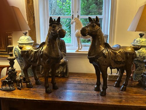 PAIR OF LARGE CHINESE BRONZE HORSES - ADDITIONAL PHOTO 17