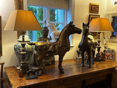 PAIR OF LARGE CHINESE BRONZE HORSES - ADDITIONAL PHOTO 19