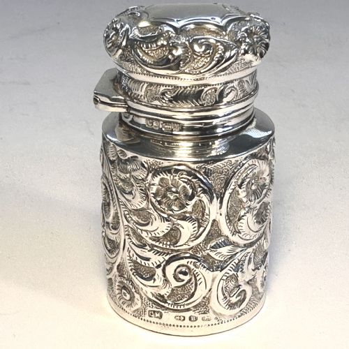 Silver Cased Scent Bottle 
