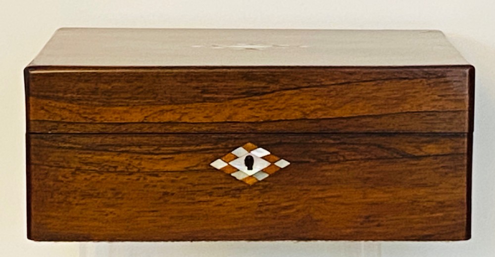 Rosewood work box. Circa 1870 View II