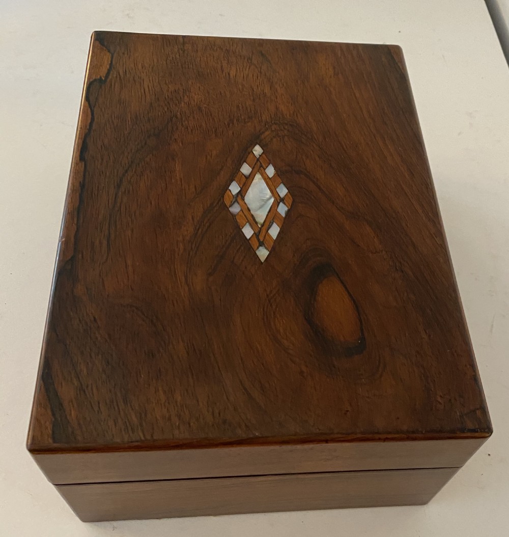 Rosewood work box. Circa 1870 View IX