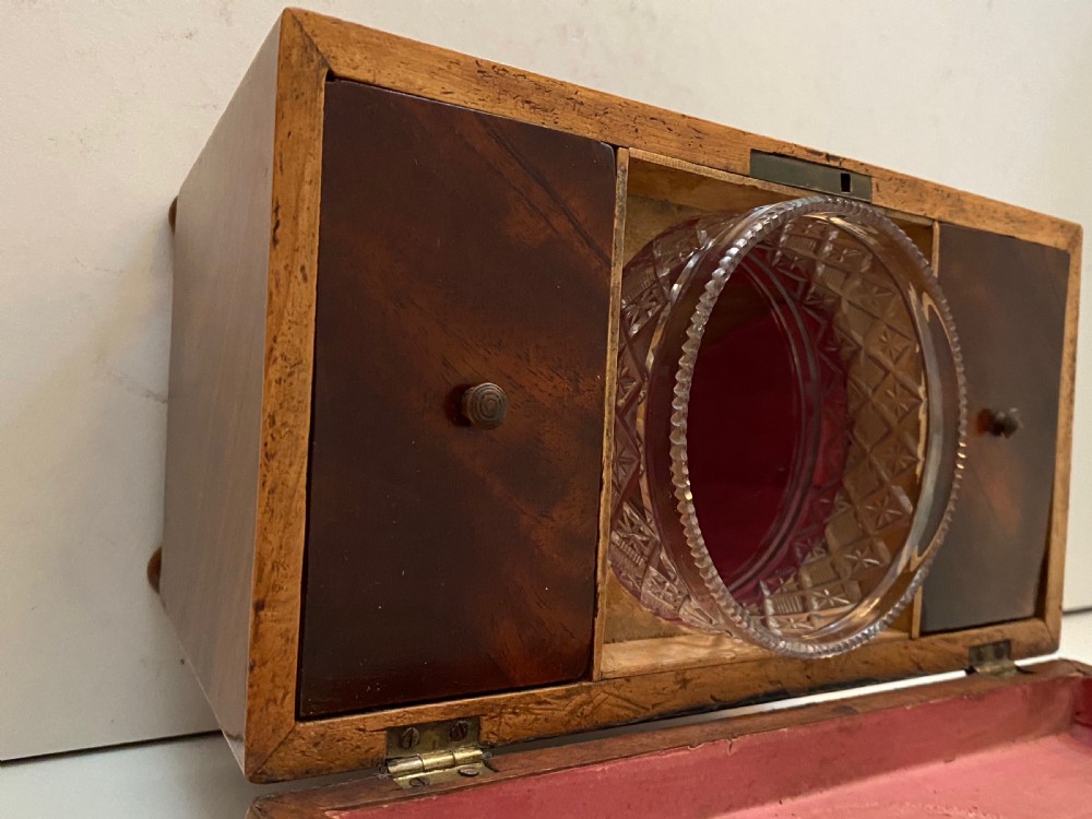 George III Mahogany and Satinwood Tea Caddy. View VI