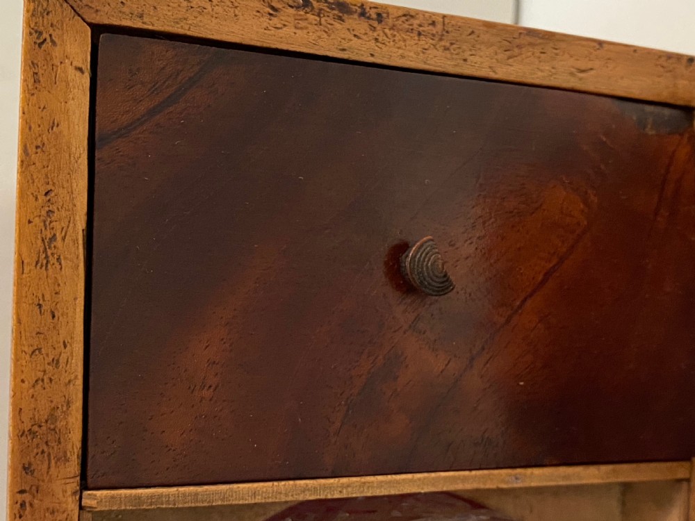 George III Mahogany and Satinwood Tea Caddy. View IX