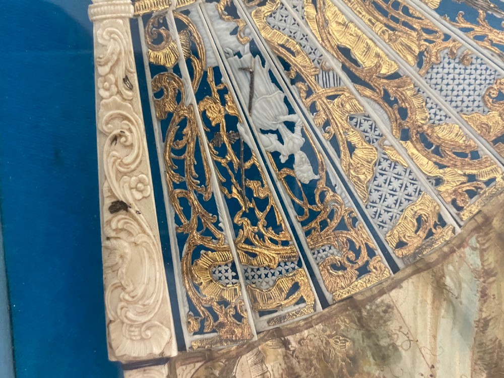 Continental Hand Painted and Framed Fan. Late 18th Century. View VIII